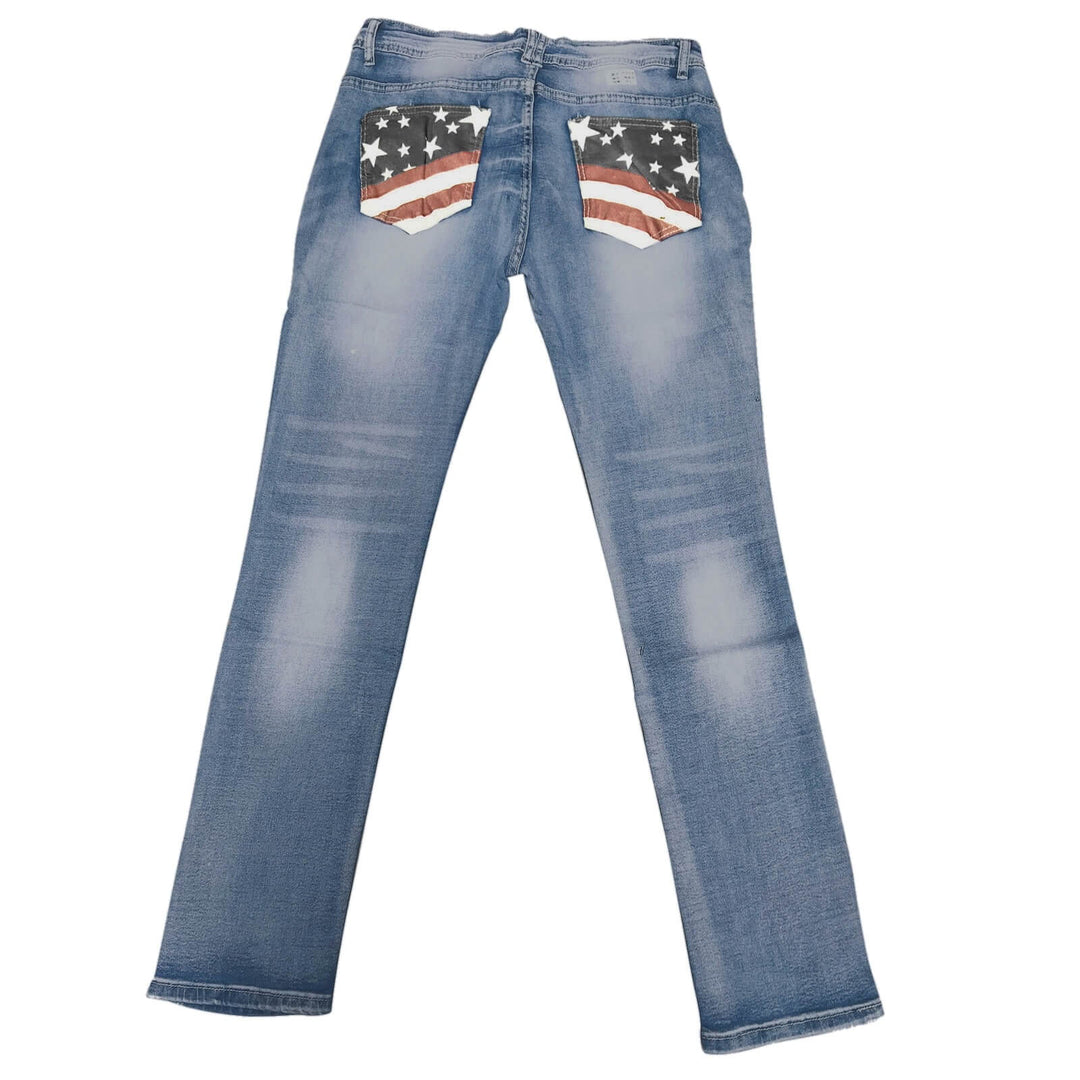 Damen-Bootcut-Jeans mit Flaggen-Details – Madison