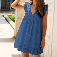 Trendy Sommer-Minikleid mit Volantärmeln – Elina
