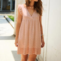 Trendy Sommer-Minikleid mit Volantärmeln – Elina