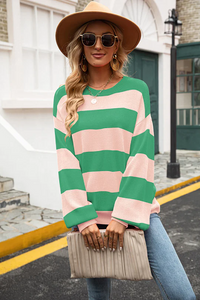 Trendy Gestreifte Damenpullover - Sohpie