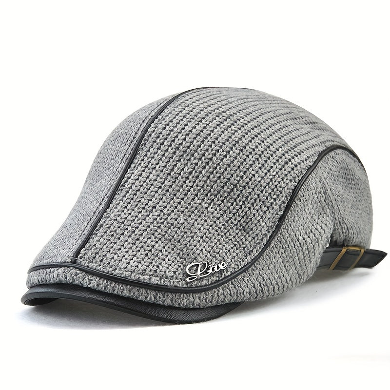 Unisex Strick-Barettmütze warm & modisch für Herbst und Winter – Elias