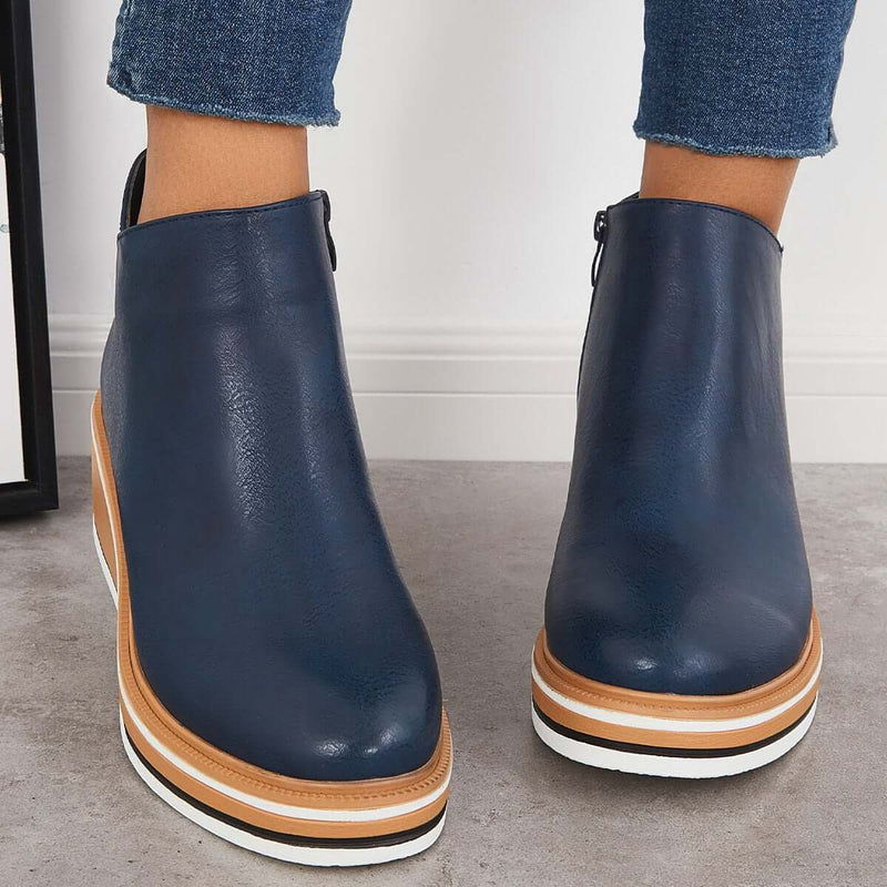 Stilvoller Herbst-Keilabsatz-Stiefel – Mila
