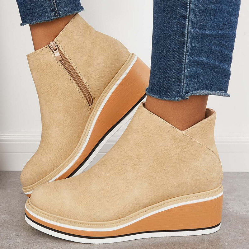 Stilvoller Herbst-Keilabsatz-Stiefel – Mila
