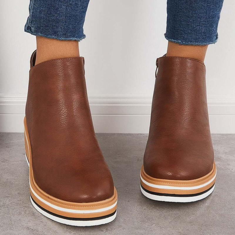 Stilvoller Herbst-Keilabsatz-Stiefel – Mila