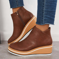 Stilvoller Herbst-Keilabsatz-Stiefel – Mila