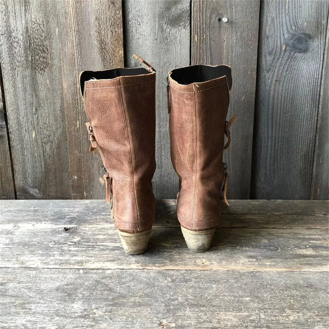Damen Leder Herbststiefel – Sigrid
