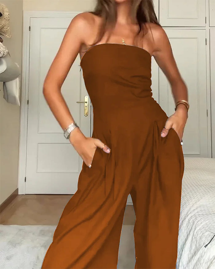 Off-the-Shoulder & Stylish Women's Jumpsuit for Every Occasion – Elina