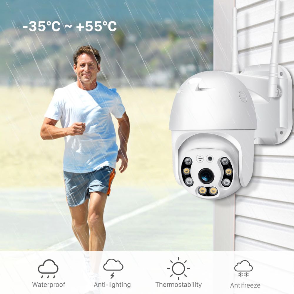 Drahtlose Außenüberwachungskamera mit WiFi – SecureView 360