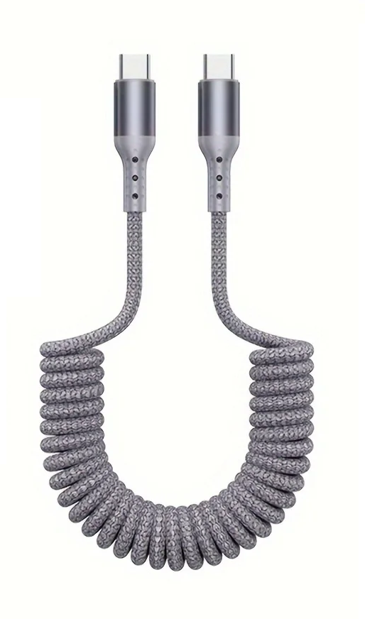 100W USB-C Spring Charging Cable with High-Speed Data Transfer – Buy 1, Get 1 FREE-G USB TO C-State of Style