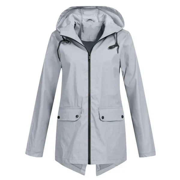 Trendige Damen Regenjacke mit Kapuze - Liora