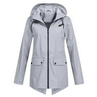 Trendige Damen Regenjacke mit Kapuze - Liora