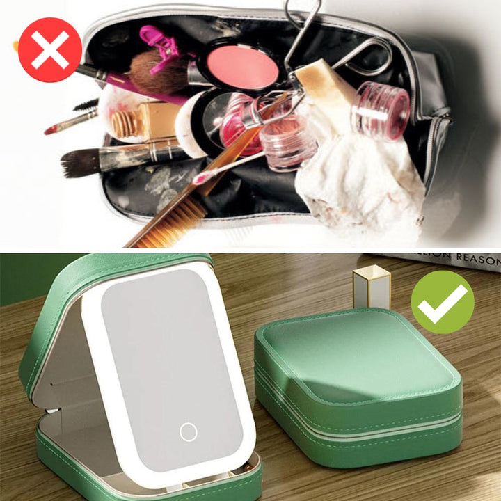 Kompakter beleuchteter Make-up-Organizer für unterwegs - Liora