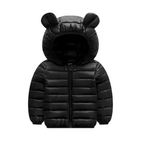 Kinder Regenjacke wasserdicht im Daunenstil mit Karikatur-Design – Miro