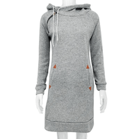 Kapuzen-Sweatkleid mit Taschen – Isabella