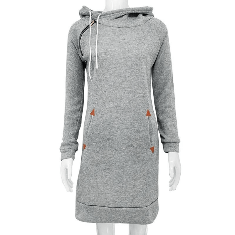 Kapuzen-Sweatkleid mit Taschen – Isabella