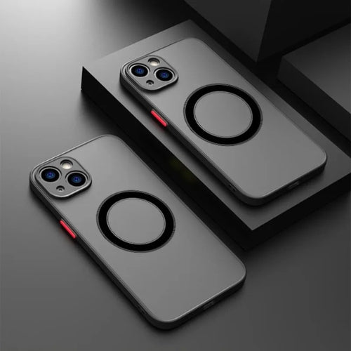 Mattes magnetisches Handyhülle mit Magsafe & Fallschutz – 1+1 KOSTENLOS