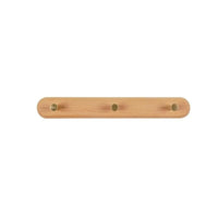 Wandgarderobe aus Holz mit Messinghaken - LignaHook