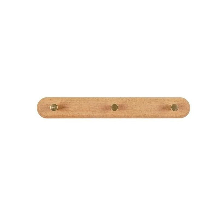 Wandgarderobe aus Holz mit Messinghaken - LignaHook