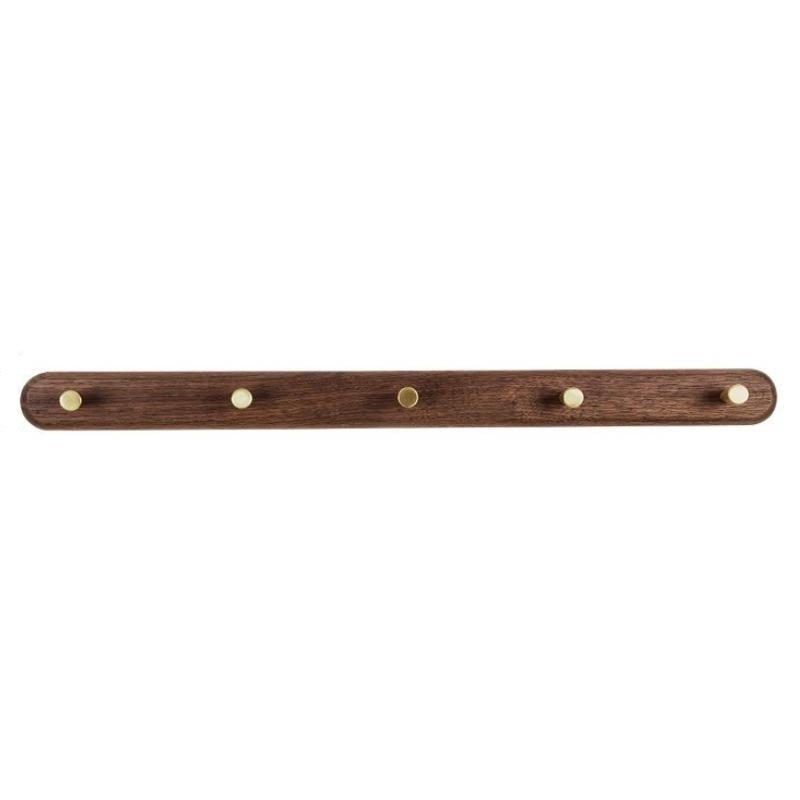 Wandgarderobe aus Holz mit Messinghaken - LignaHook
