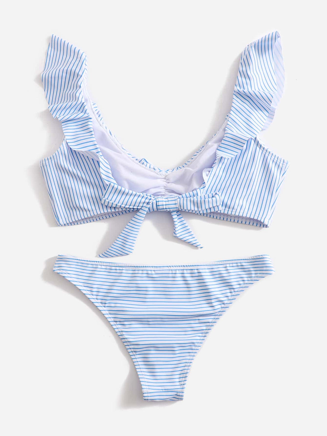 Blau-Weiße Gestreifte Bikini - Lina