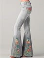 Auslaufende Hose mit trendigem Blumenmuster - Luna