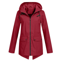 Trendige Damen Regenjacke mit Kapuze - Liora