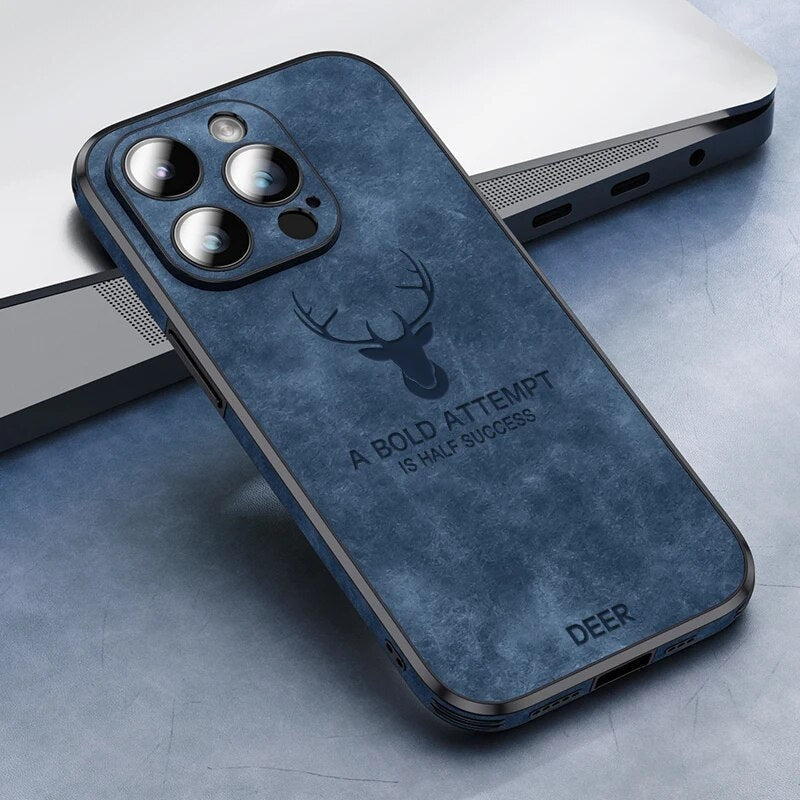 Luxe Hirschleder iPhone Hülle - Veltro