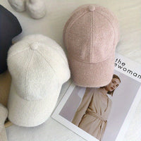 Warme Damen Baseballcap mit Imitatfell für Herbst & Winter – Lorena