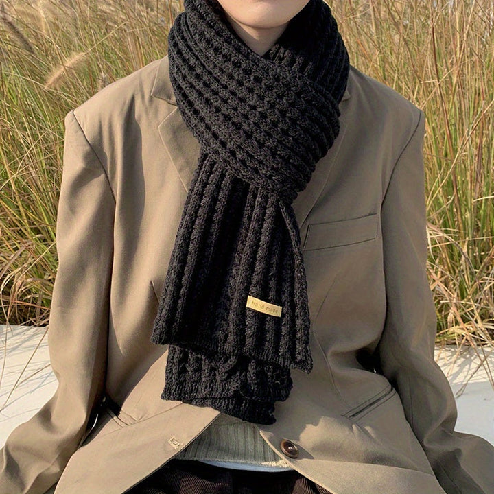 Unisex Strickschal mit geometrischem Muster – Matteo