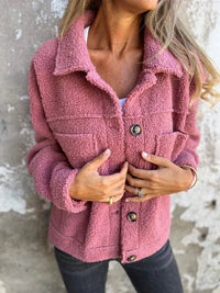 Kurze Teddyjacke - Dion | Warm mit stilvollem Reverskragen