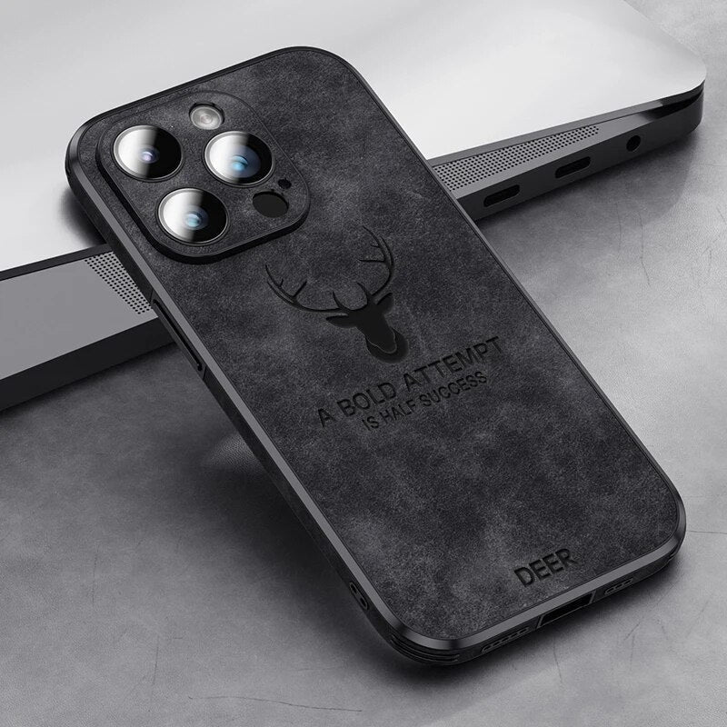 Luxe Hirschleder iPhone Hülle - Veltro