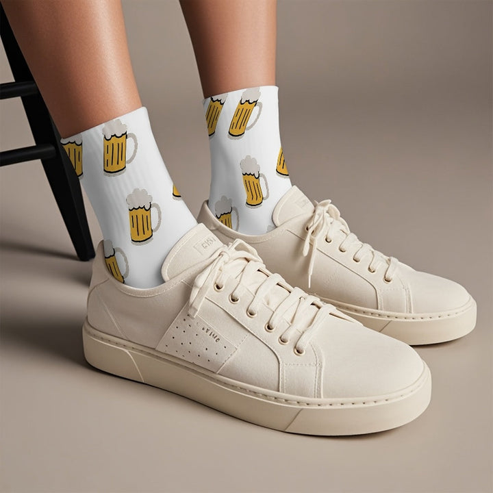3 Paar Socken mit Bierkrug-Print – HopfenSocken Oktoberfest 2025