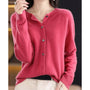 Damen Rundhals-Cardigan – Amalia Herbstzauber