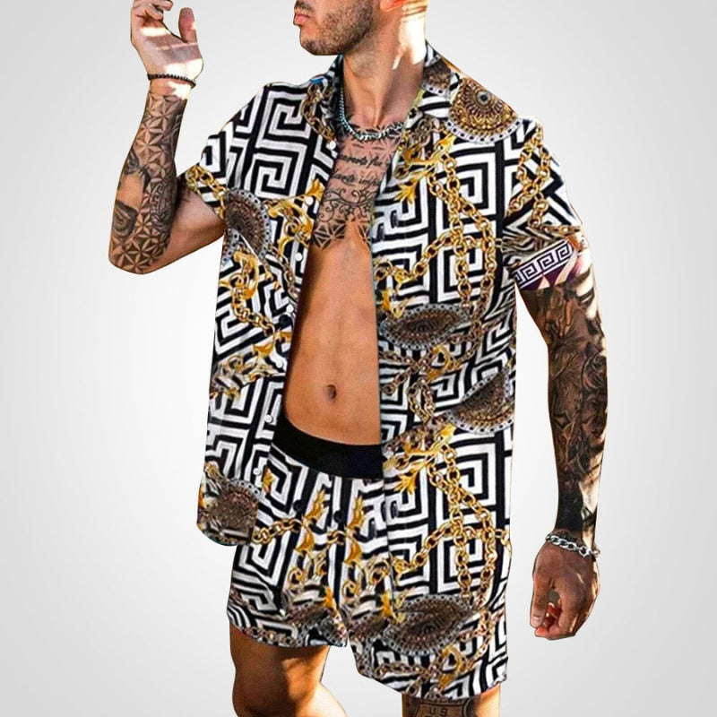 Zweiteiliges Herren Set mit Print – Ruben