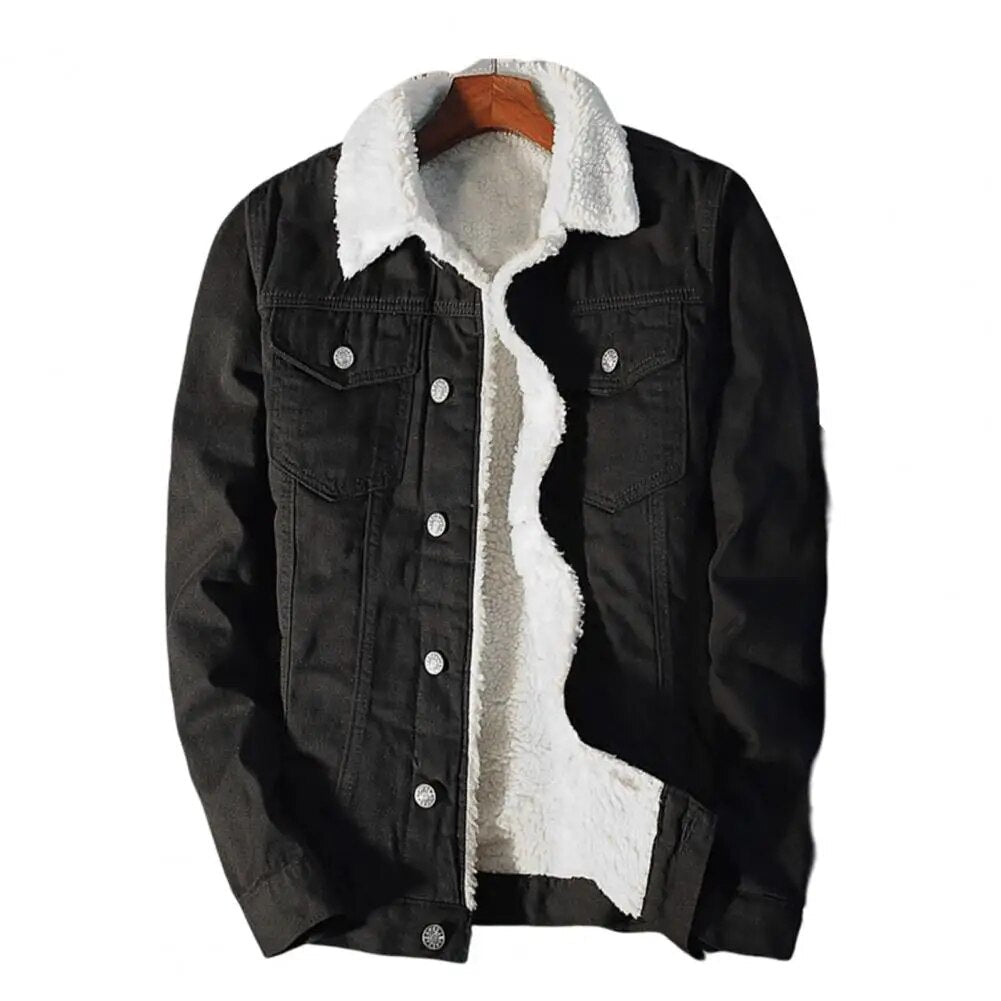 Herren Denimjacke mit warmer Fleecefütterung – Tobias