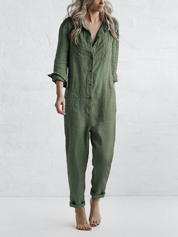 Lässiger Jumpsuit – Liv | 100% Baumwolle, mit praktischen Taschen