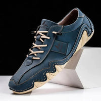 Stylish & comfortable men's leather slip-ons with treaded sole – Matteo