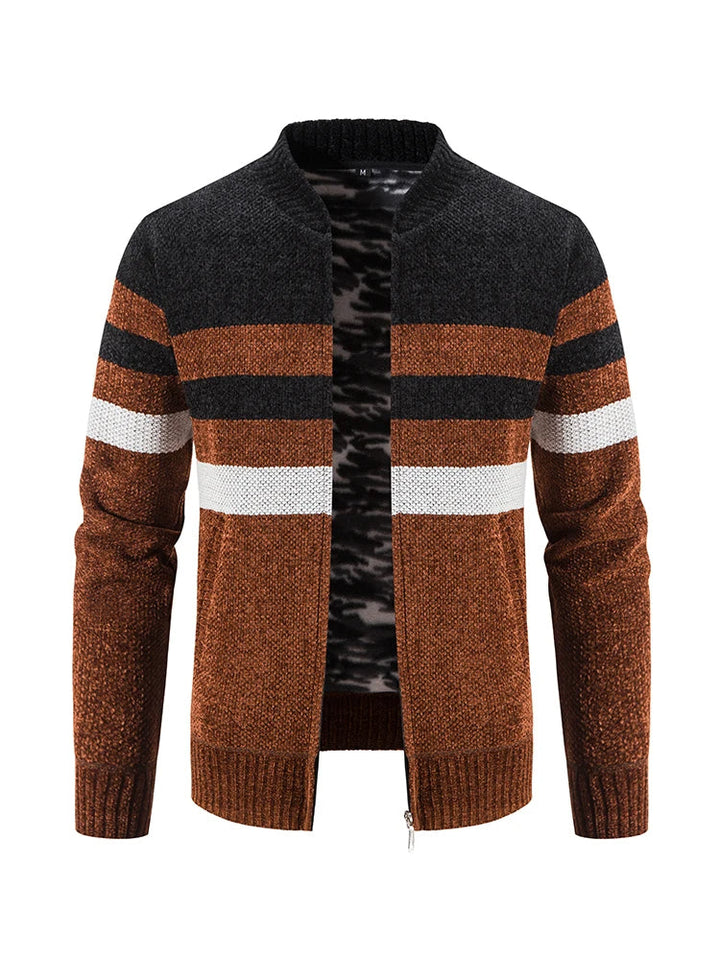 Herren Gestreifter Herbstpullover – Tobias