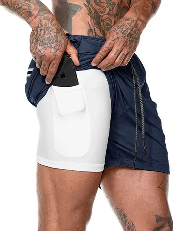 2-in-1 Sommer-Sportshorts für Herren – Felix
