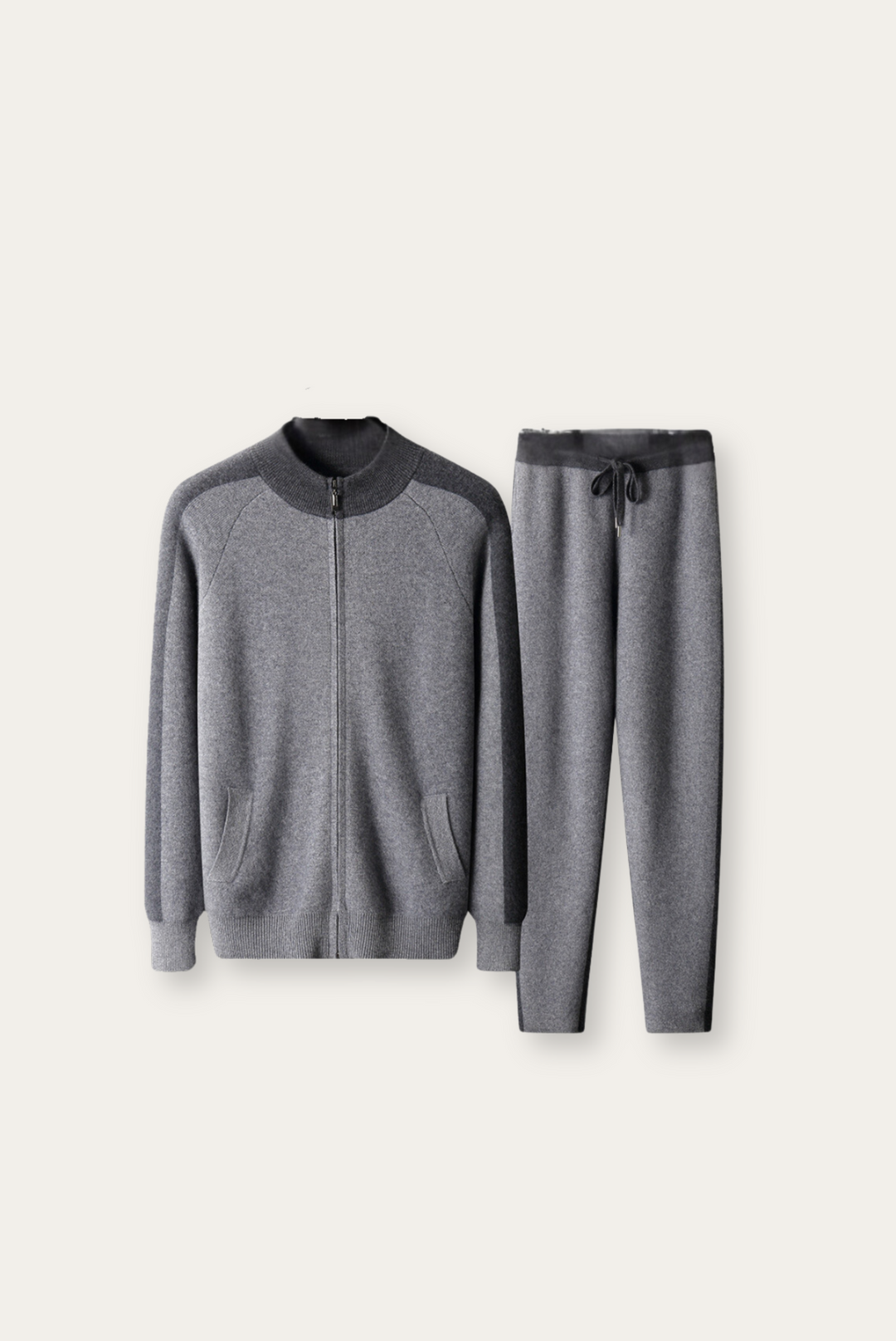 Graue Kaschmir Merinowolle Set – Vittore