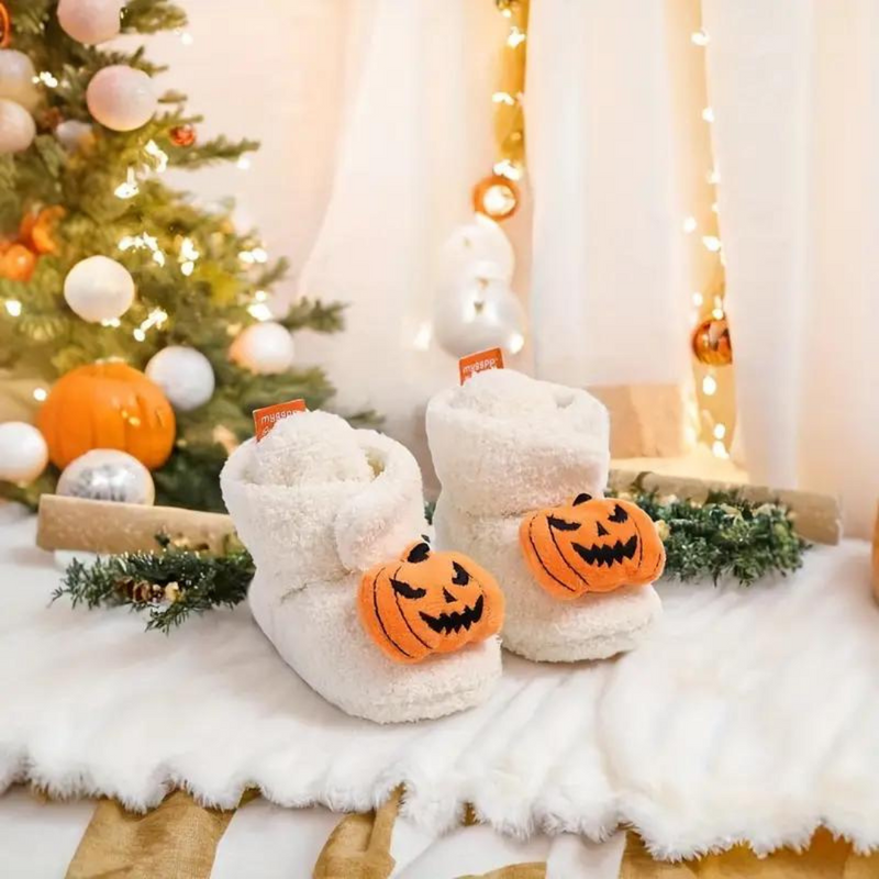 Kinder Halloween Hausschuhe mit Cartoonprint – SpookySteps