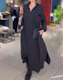 Lange Loose Kleid mit Seitenschlitz - Noémie