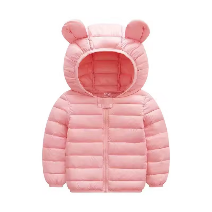Kinder Regenjacke wasserdicht im Daunenstil mit Karikatur-Design – Miro