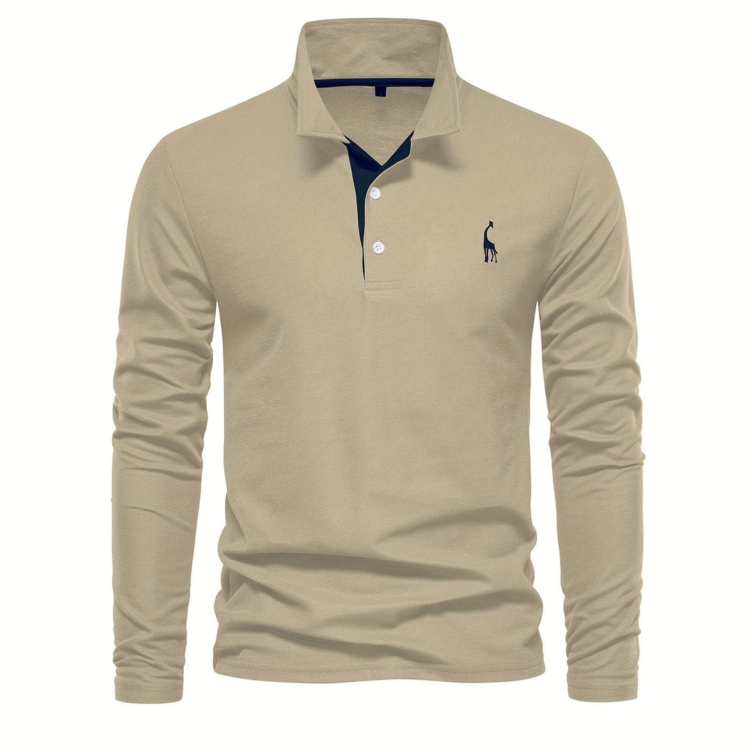Bequeme Herren Polo mit langen Ärmeln