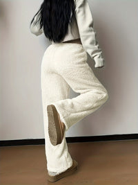 Weiche Teddy Sherpa Loungehose für Damen – Noémie