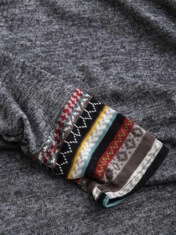 Herbstlicher Damen Kapuzenpullover mit Tribal-Muster – Tavira
