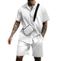 Zweiteiliges Sommer-Set für Herren mit Hemd und Shorts – Milan
