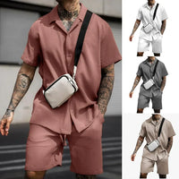 Zweiteiliges Sommer-Set für Herren mit Hemd und Shorts – Milan