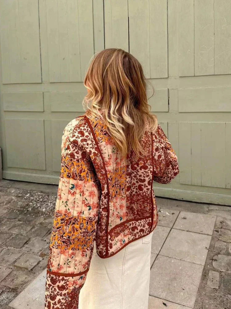 Wendbare Patchwork-Jacke für Damen – Liora