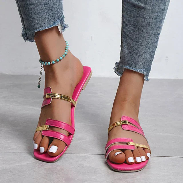 Damen Flache Sommer-Sandalen mit Offener Zehe – Avianne